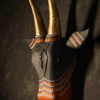 Wooden Cow Head Wall Decor - 15"