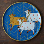 Pichwai Handpainted Wall Plate - 10"