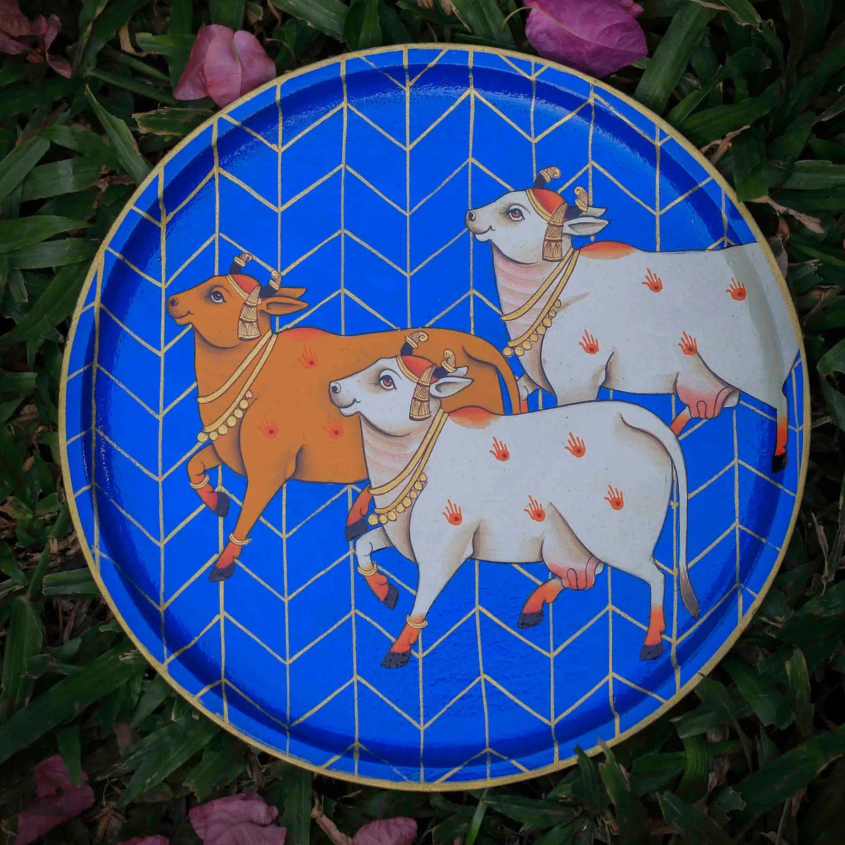 Pichwai Handpainted Wall Plate - 10"