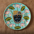 Pichwai Shri Krishna Handpainted Wall Plate - 10"