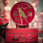 Pichwai Parrot Handpainted Wall Plate - 10"