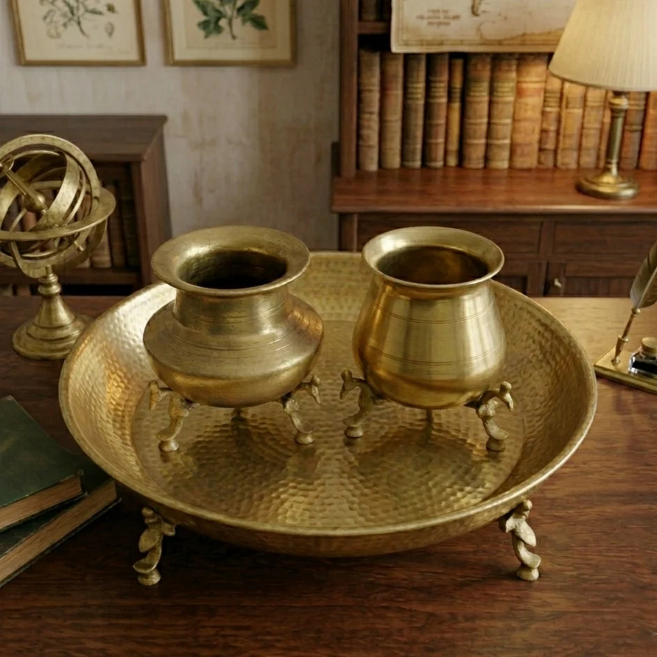Pure Vintage Brass, Pital Lota - 2pc, 1 Parath