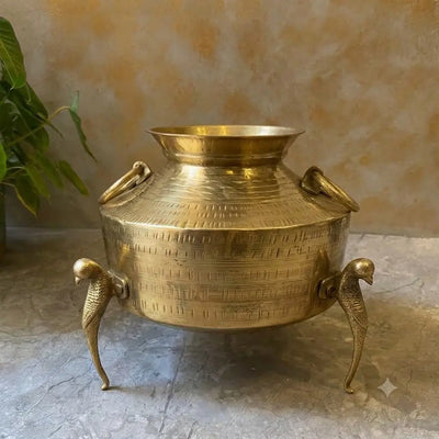 Pure Brass Pital Planter – Antique Decorative Planter
