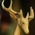 Wooden Deer Decor Sculpture