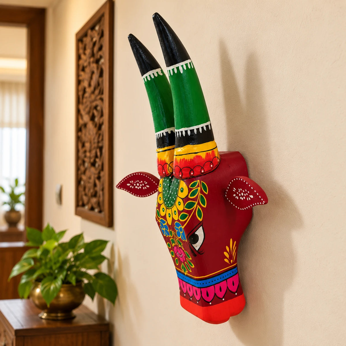Cow Heads Hand-painted (1+1 FREE) - 16"