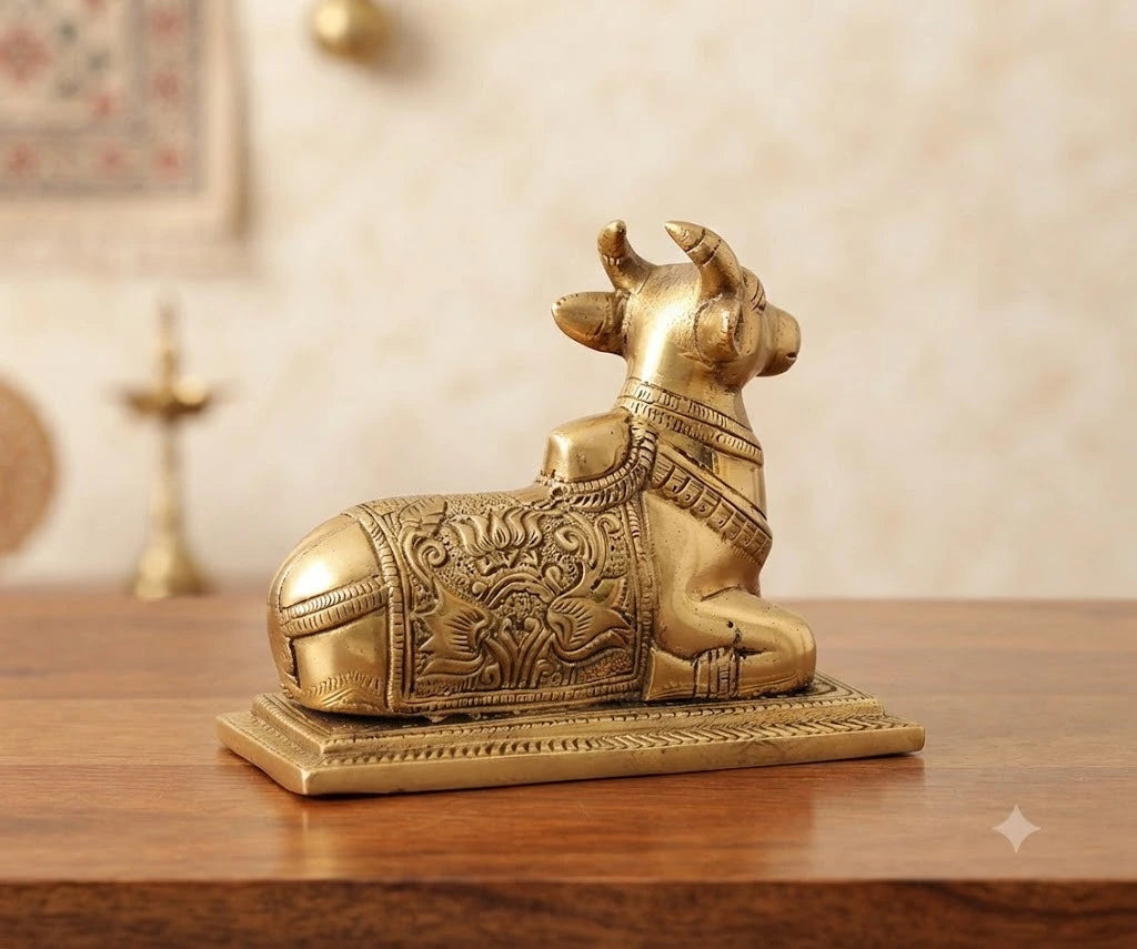Antique Brass/Pital Nandi Idol – 1 kg