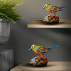 Wooden Bird Table Decor Sculpture