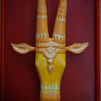 Wooden Wall Frame with Cow Face