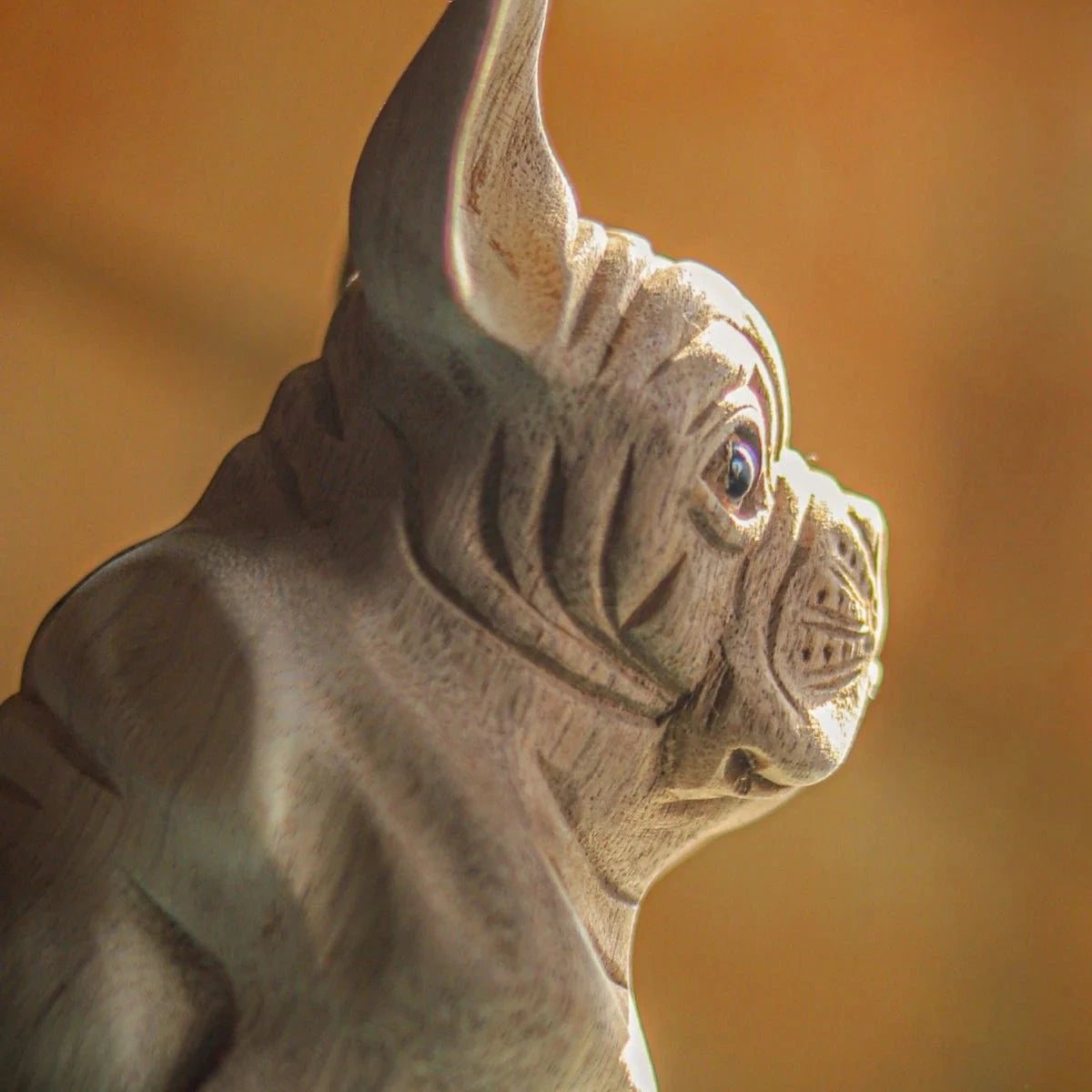 Wooden Dog Table Decor Sculpture
