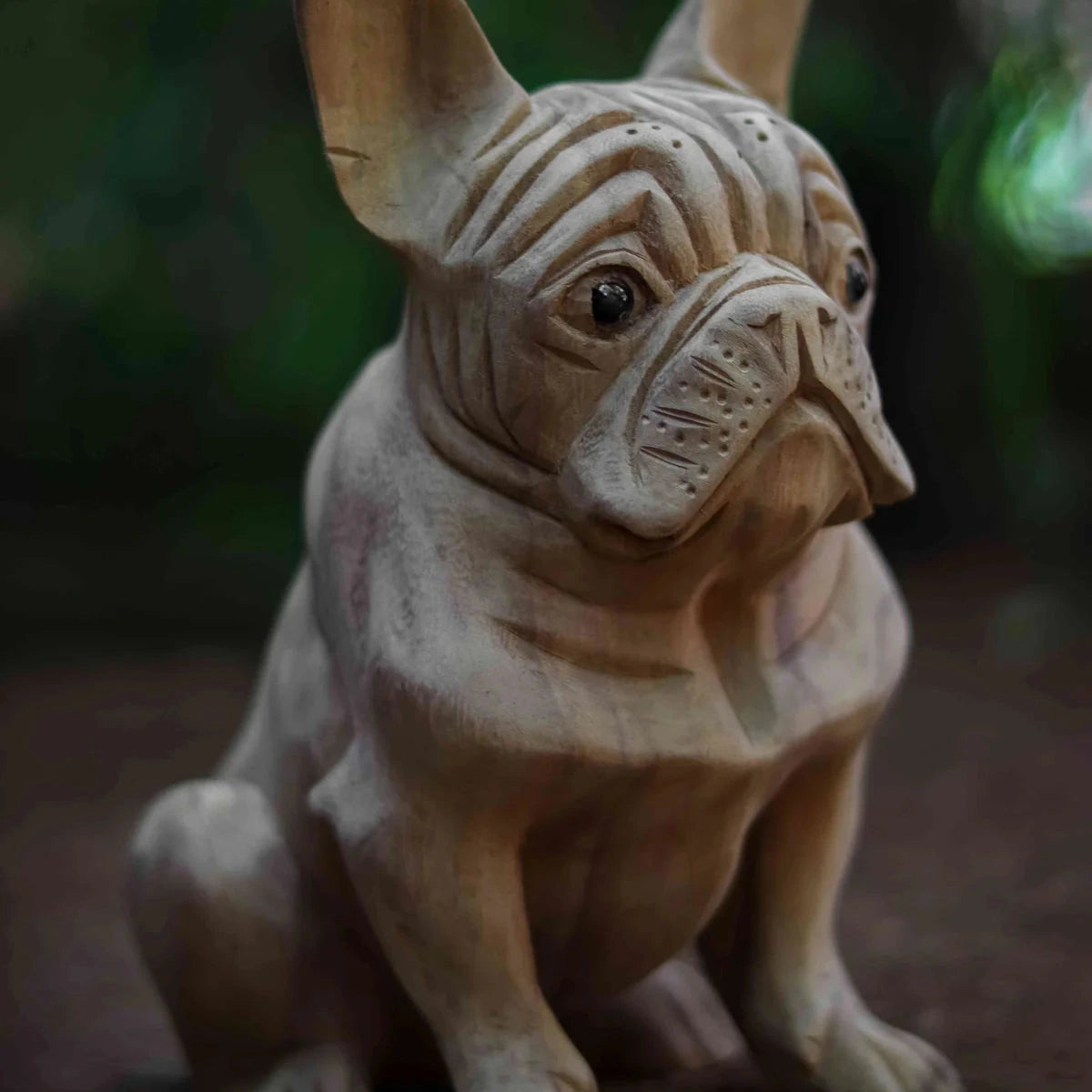 Wooden Dog Table Decor Sculpture