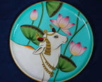 Pichwai Cow Handpainted Wall Plate - 10"