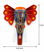 Handpainted Elephant Wall Decor - Blue