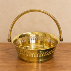Brass Pooja Basket & Flower Basket Set