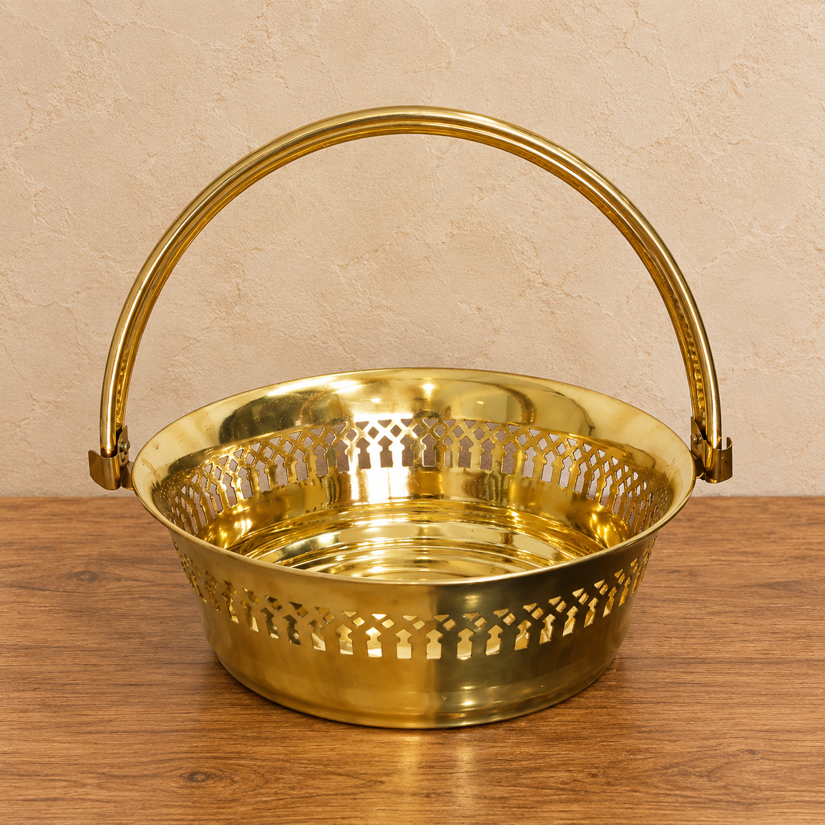 Brass Pooja Basket & Flower Basket Set