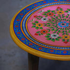 Wooden Round Table - Pink