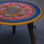 Wooden Round Table - Pink