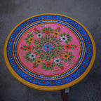 Wooden Round Table - Pink
