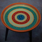 Wooden Round Table - Yellow