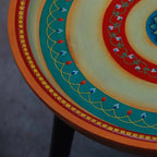 Wooden Round Table - Yellow
