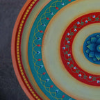 Wooden Round Table - Yellow