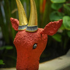 Wooden Cow Head Wall Decor - 12"