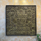 Peacock Handcrafted Wooden Carved Wall Panel (Vintage)